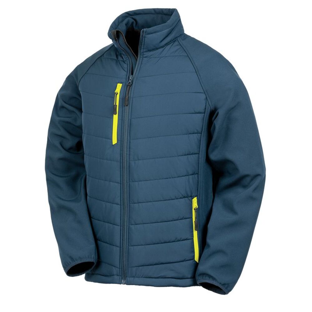 Result Womens/Ladies Compass Soft Shell Jacket / Navy/Yellow